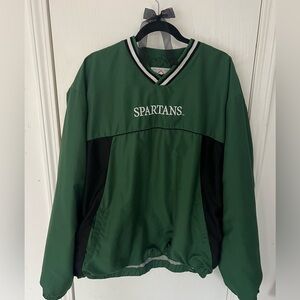 Michigan State Spartans Pullover Windbreaker, MSU, Excellent Used Condition, XXL